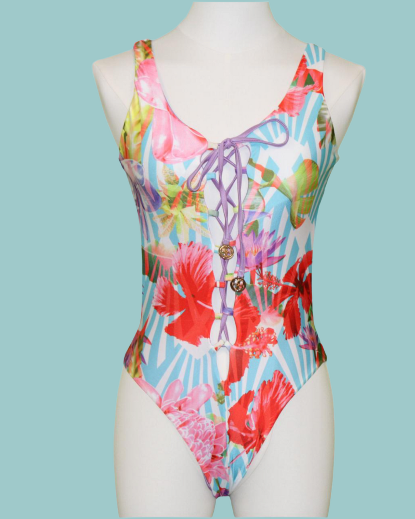 Tropical Charm Reversible One-Piece Swimsuit