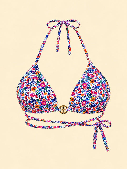 Cyan reversible top floral side with full adjustable straps