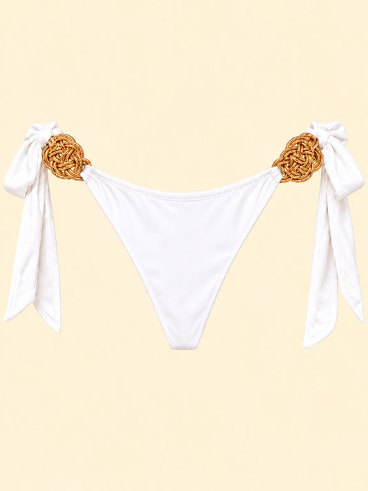 White reverse floral bottom in matching closer framing