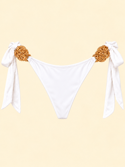White reverse floral bottom in matching closer framing